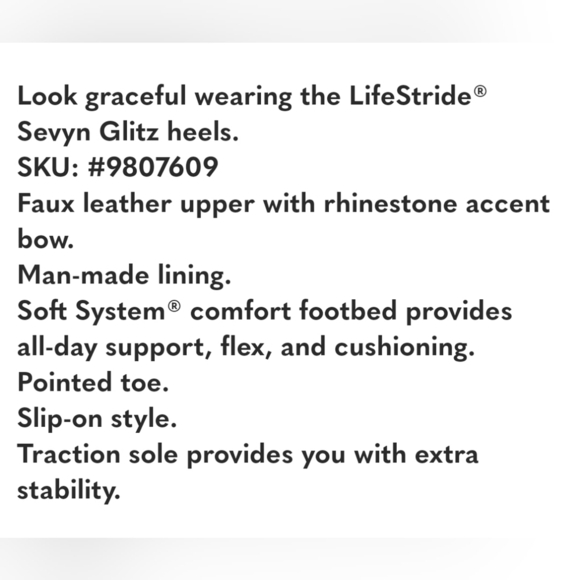 LifeStride Sevyn Glitz in Almond Milk Size 7.5 Shoes Heels - Picture 2 of 16